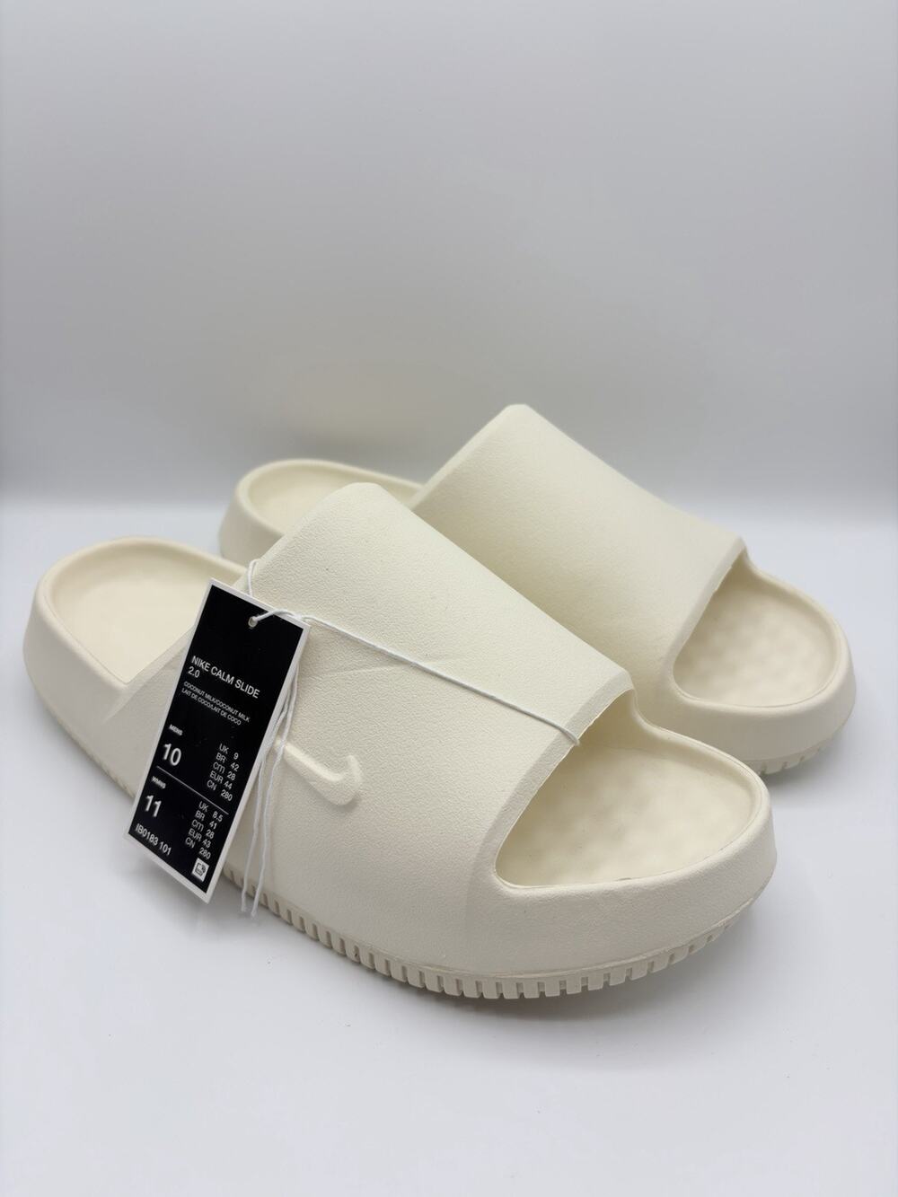 Nike Calm Slide 2.0 Coconut Milk Mens 10 Womens 11 IB0183-101 Sandals NWT READ
